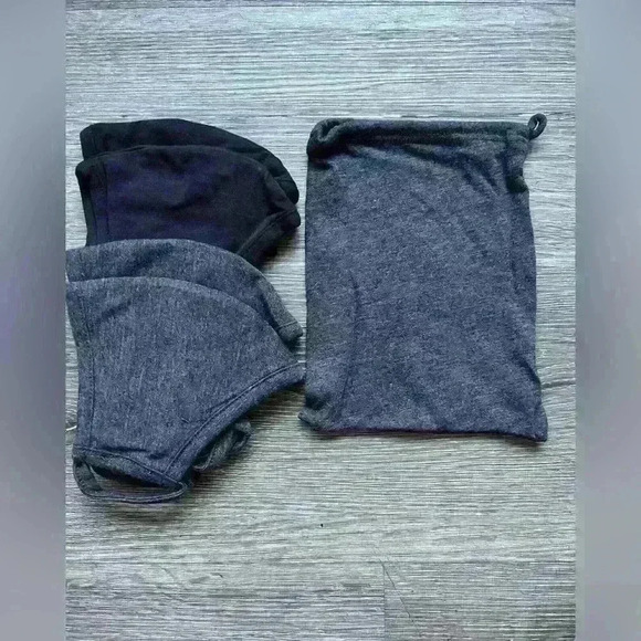 Nordstrom Black Gray Adult Washable Mask  With 2 Travel Bags  & 8pc Masks - Picture 3 of 5